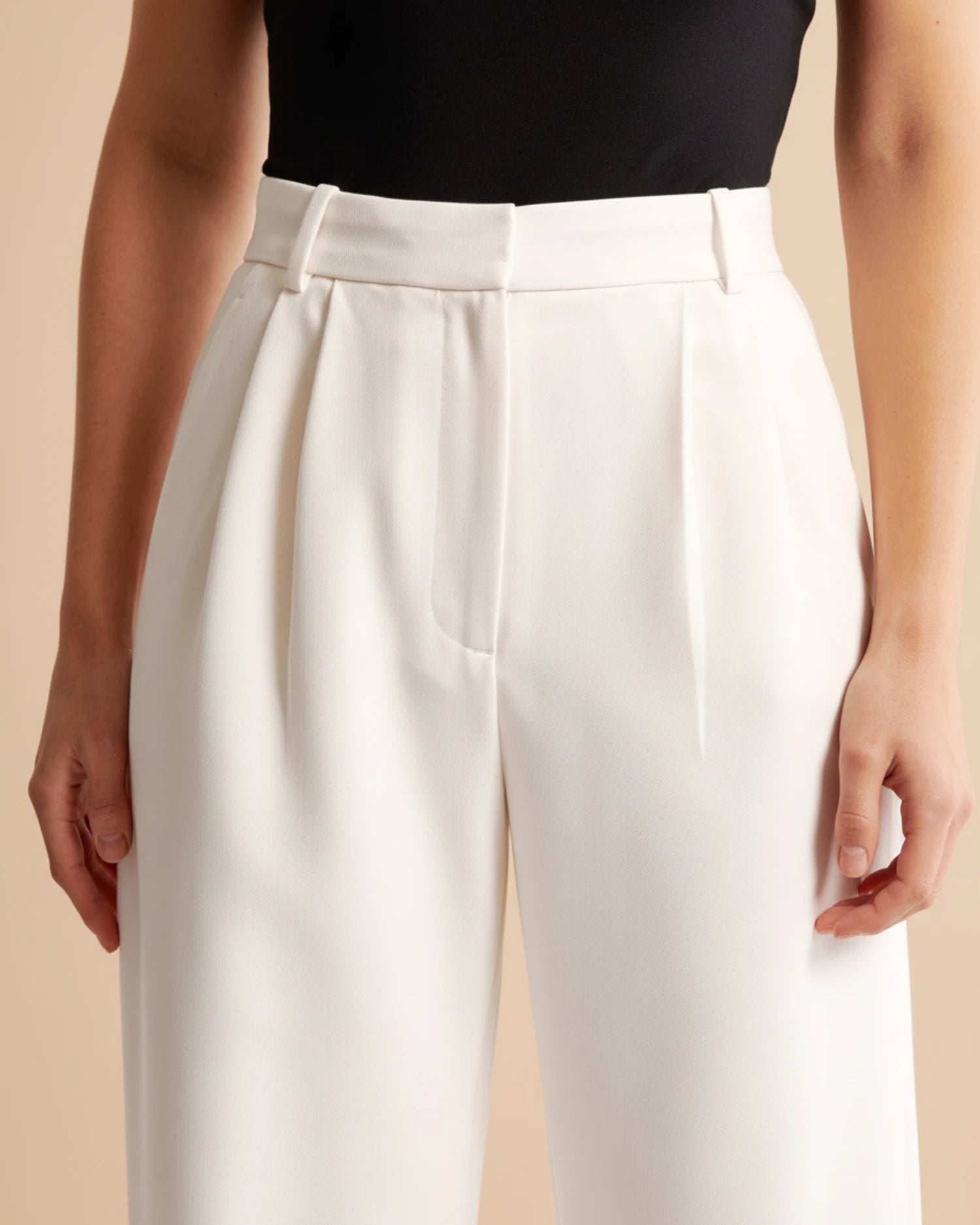 Image of Pam | Women's High-Waisted Pleated Wide Leg Pants