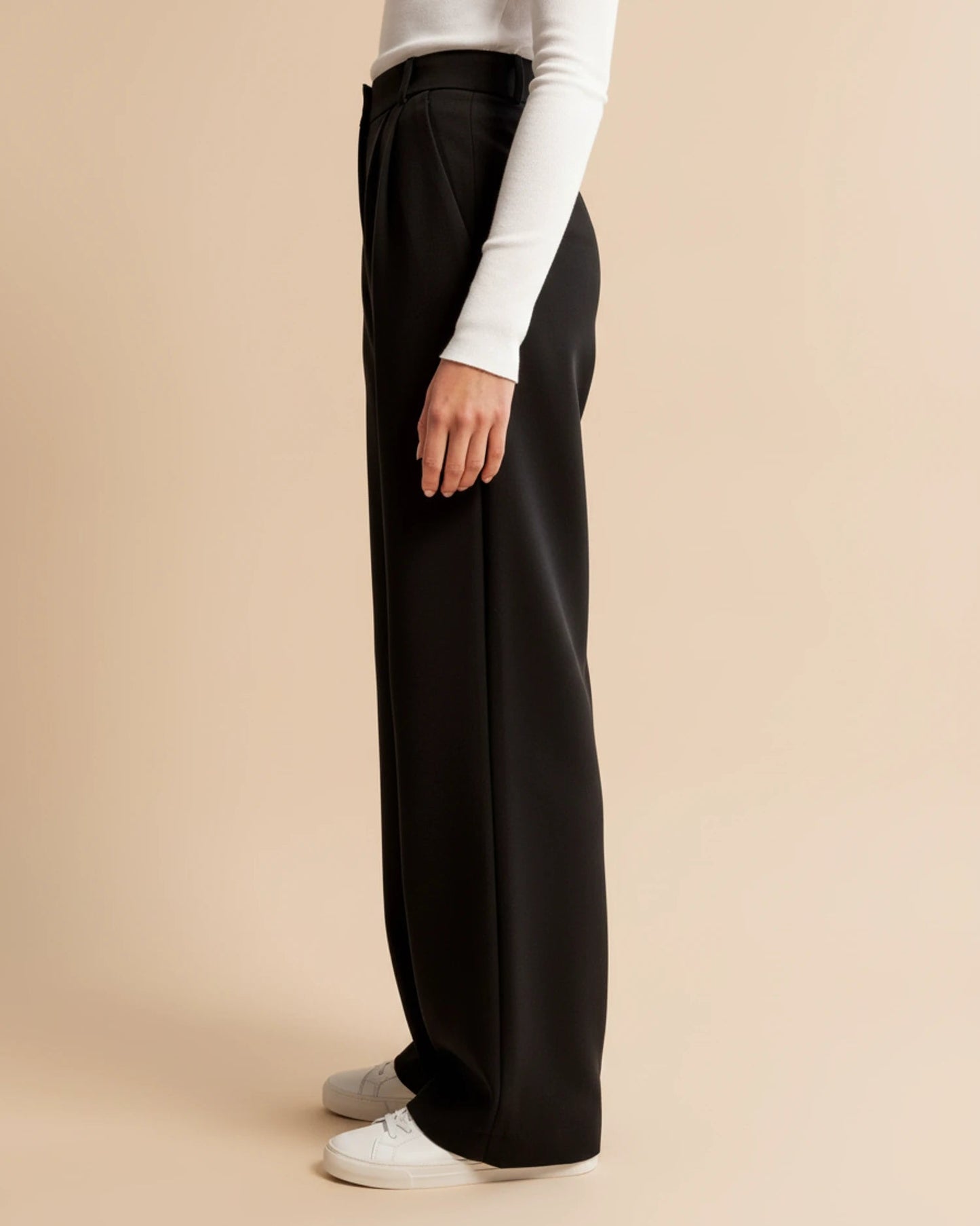 Image of Pam | Women's High-Waisted Pleated Wide Leg Pants
