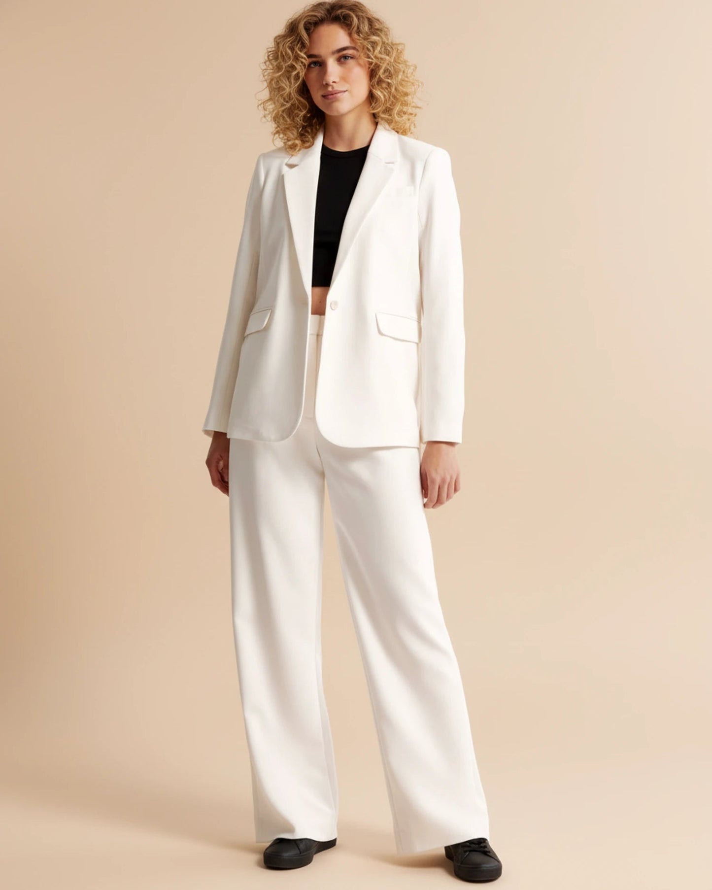 Image of Pam | Women's High-Waisted Pleated Wide Leg Pants