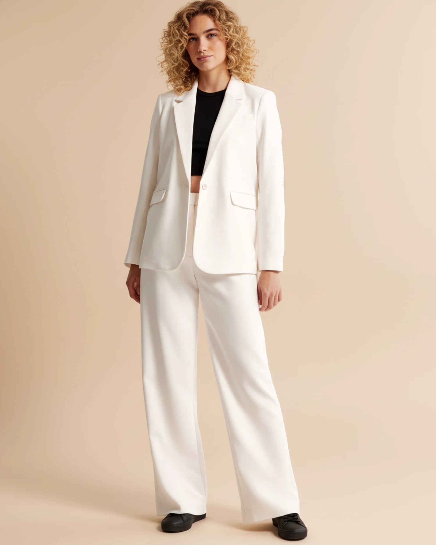 Image of Pam | Women's High-Waisted Pleated Wide Leg Pants