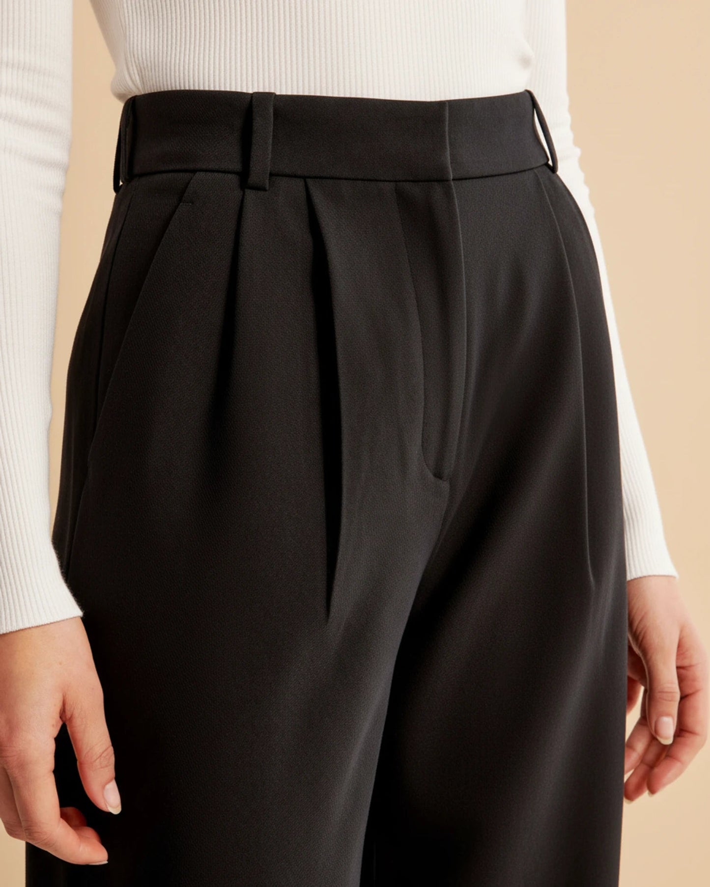 Image of Pam | Women's High-Waisted Pleated Wide Leg Pants