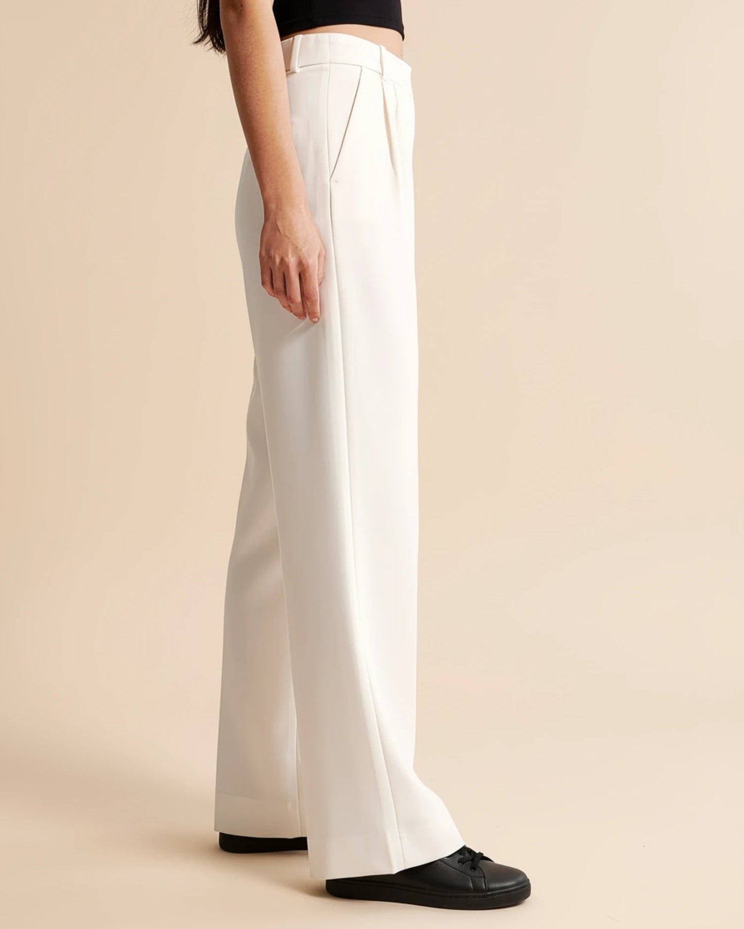 Image of Pam | Women's High-Waisted Pleated Wide Leg Pants