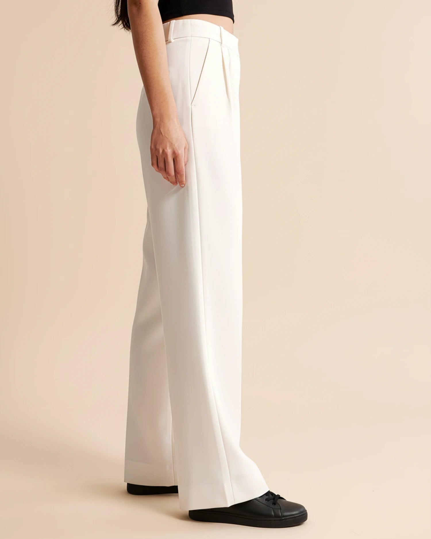 Image of Pam | Women's High-Waisted Pleated Wide Leg Pants
