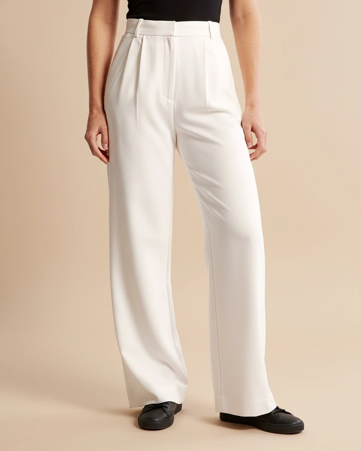 Image of Pam | Women's High-Waisted Pleated Wide Leg Pants