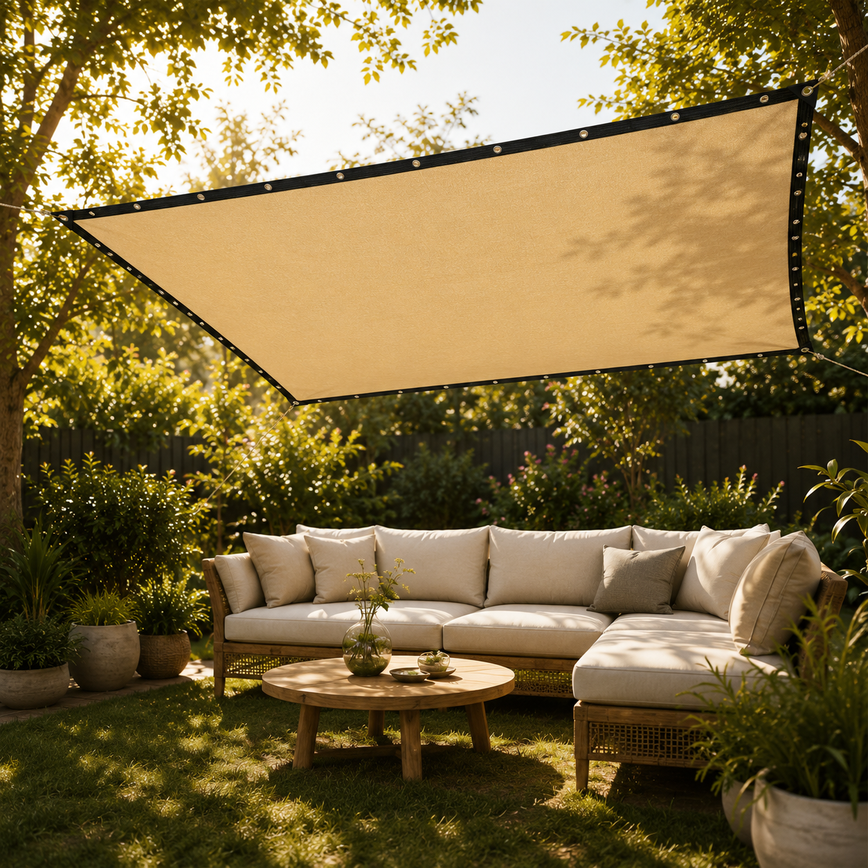 Pergola Shade Sail | Patio Sun Shade Panel with Eyelets