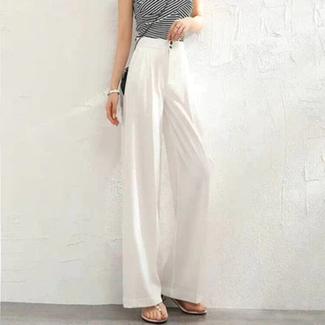 Image of Phyllis | Women's High-Waisted Wide Leg Pants
