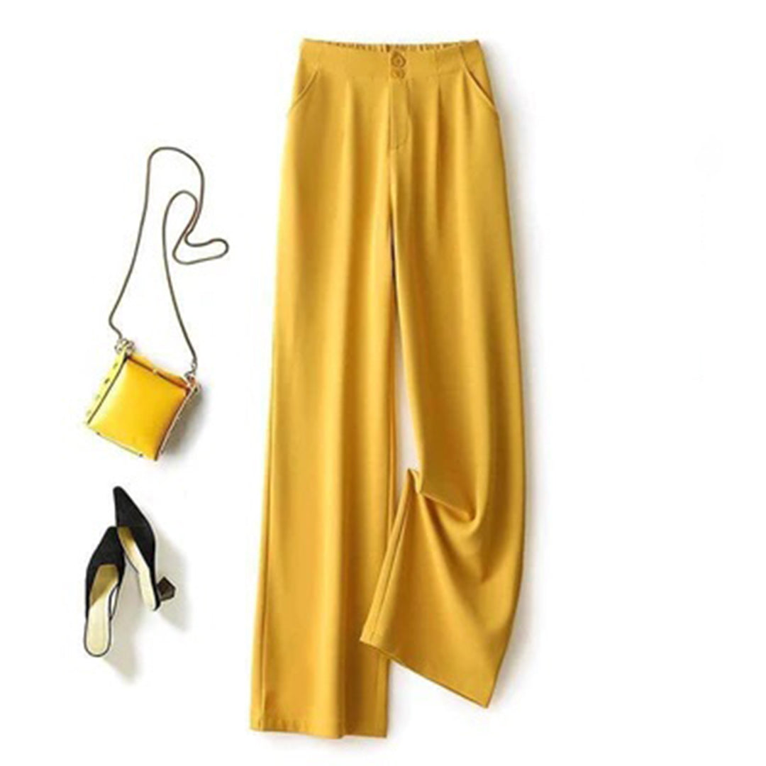 Image of Phyllis | Women's High-Waisted Wide Leg Pants