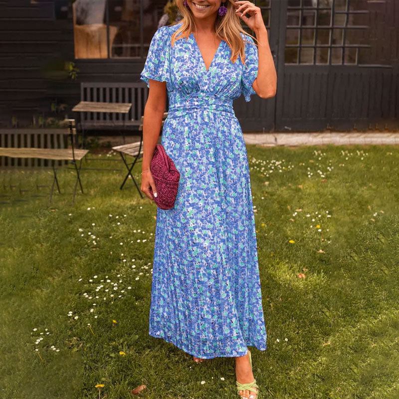 Image of Phyllis | Women's V-Neck Maxi Dress
