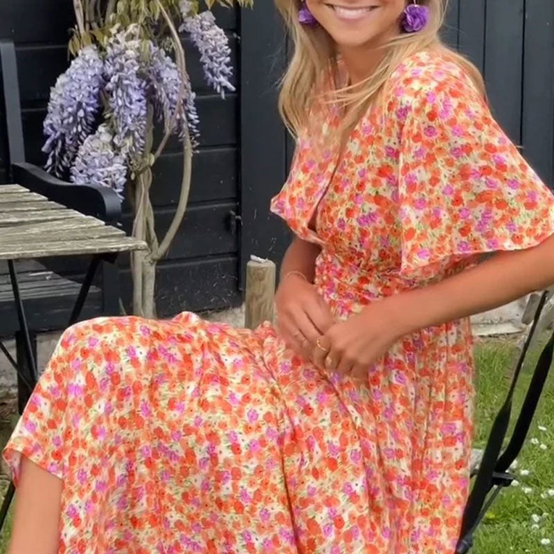 Image of Phyllis | Women's V-Neck Maxi Dress