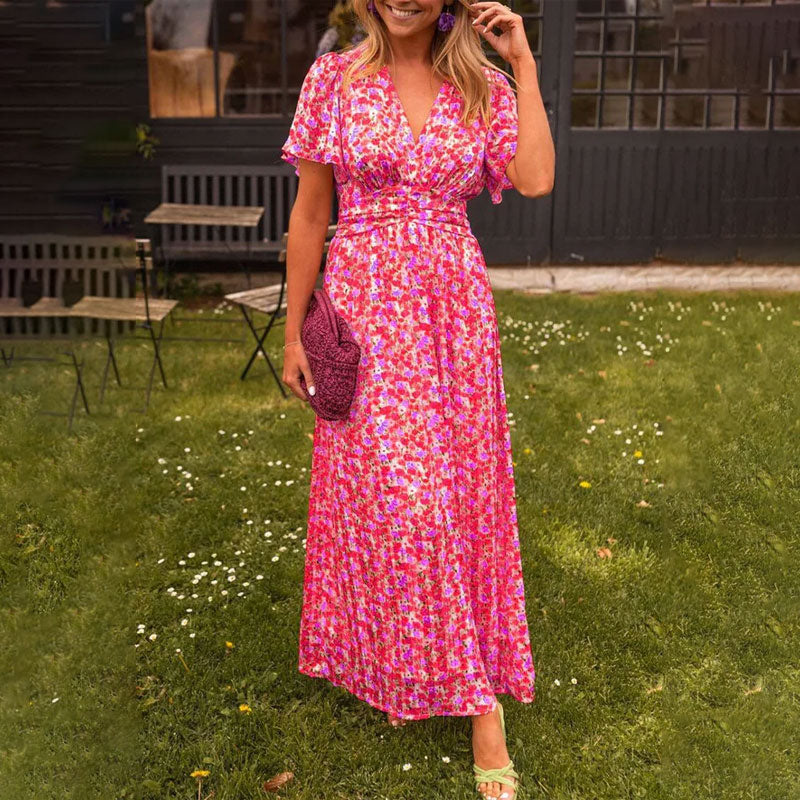 Image of Phyllis | Women's V-Neck Maxi Dress