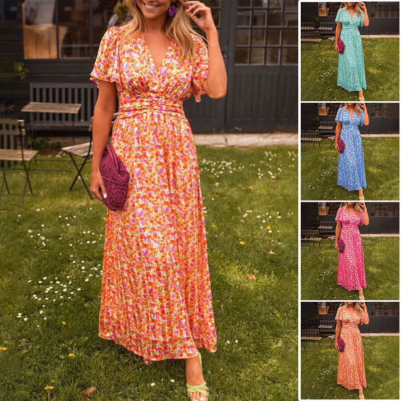 Image of Phyllis | Women's V-Neck Maxi Dress