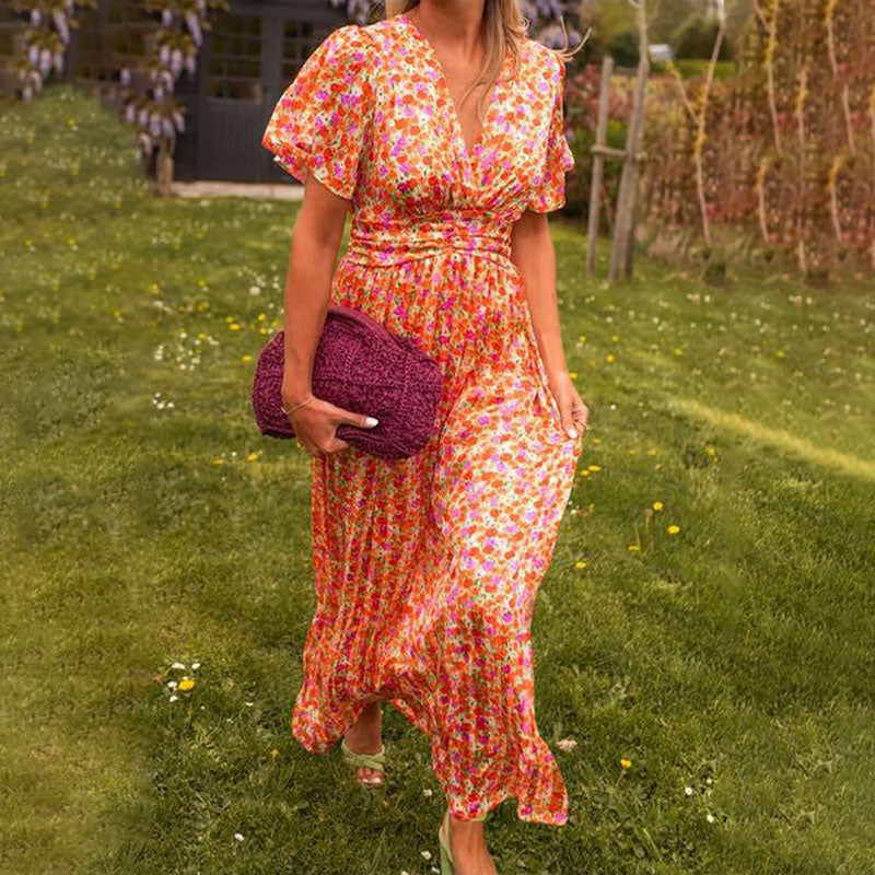 Image of Phyllis | Women's V-Neck Maxi Dress