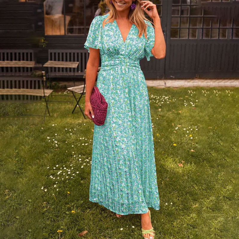 Image of Phyllis | Women's V-Neck Maxi Dress