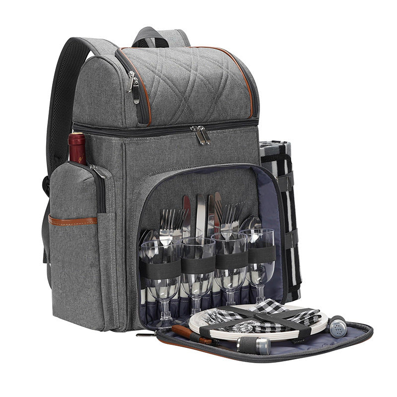Picnic Backpack with Complete Tableware Set