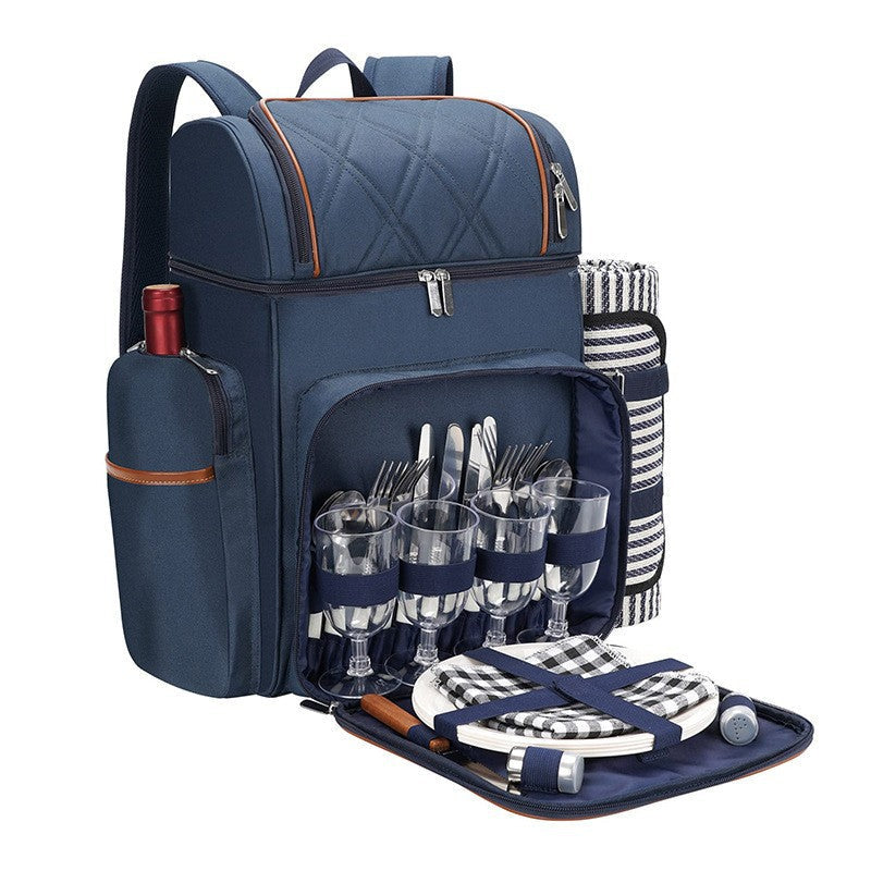 Picnic Backpack with Complete Tableware Set