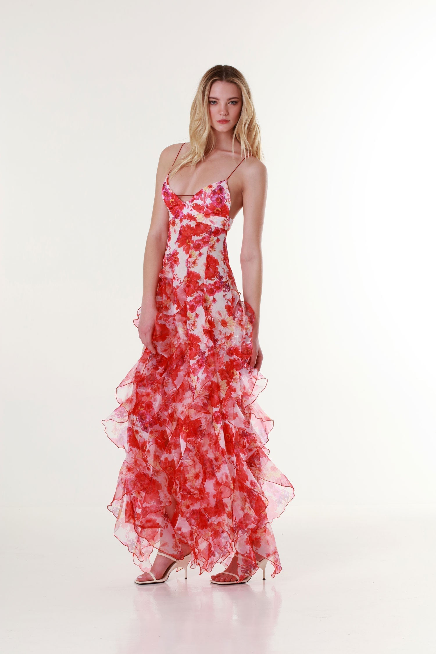 Image of Piper | Women's Spaghetti Strap Floral Maxi Dress