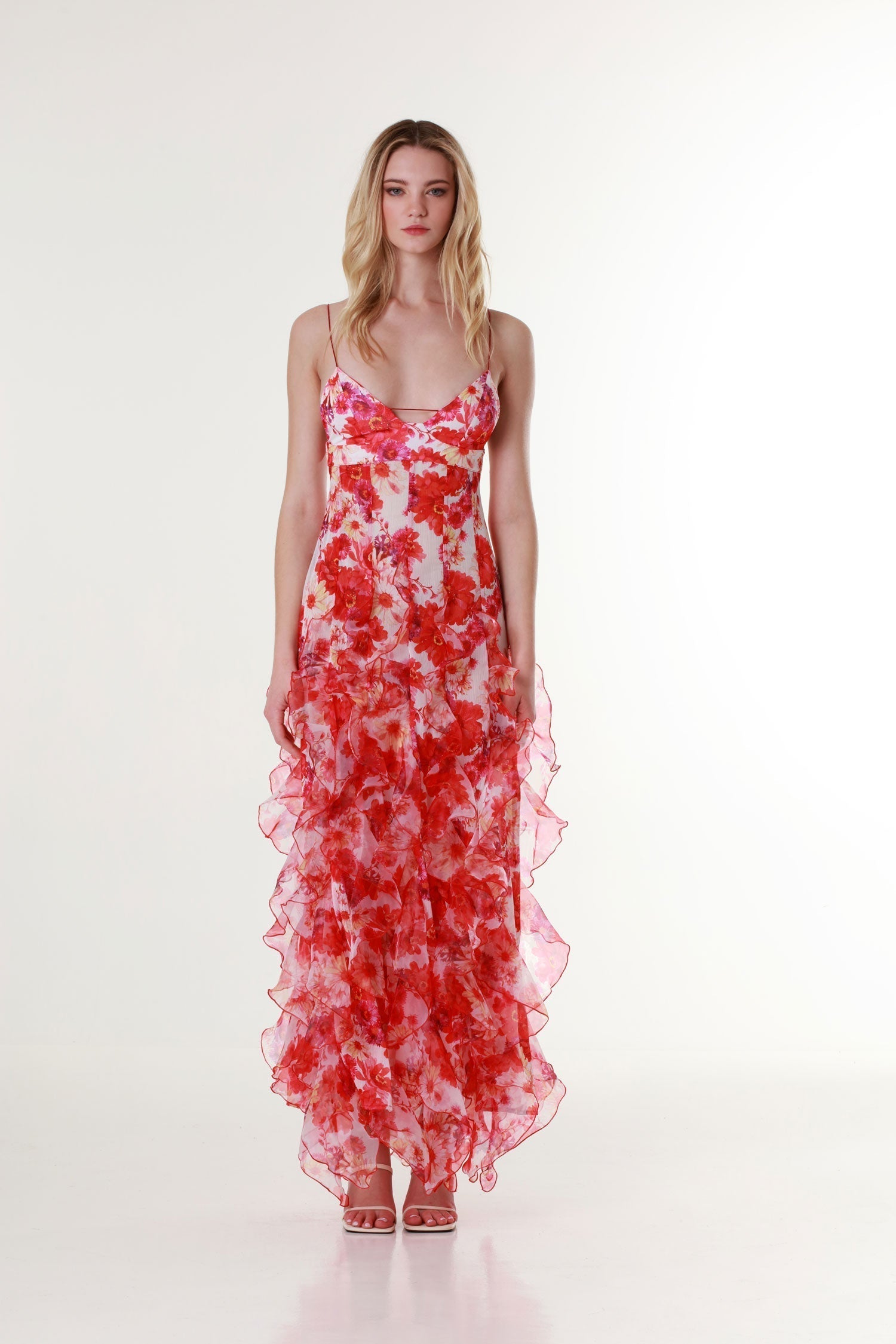 Image of Piper | Women's Spaghetti Strap Floral Maxi Dress