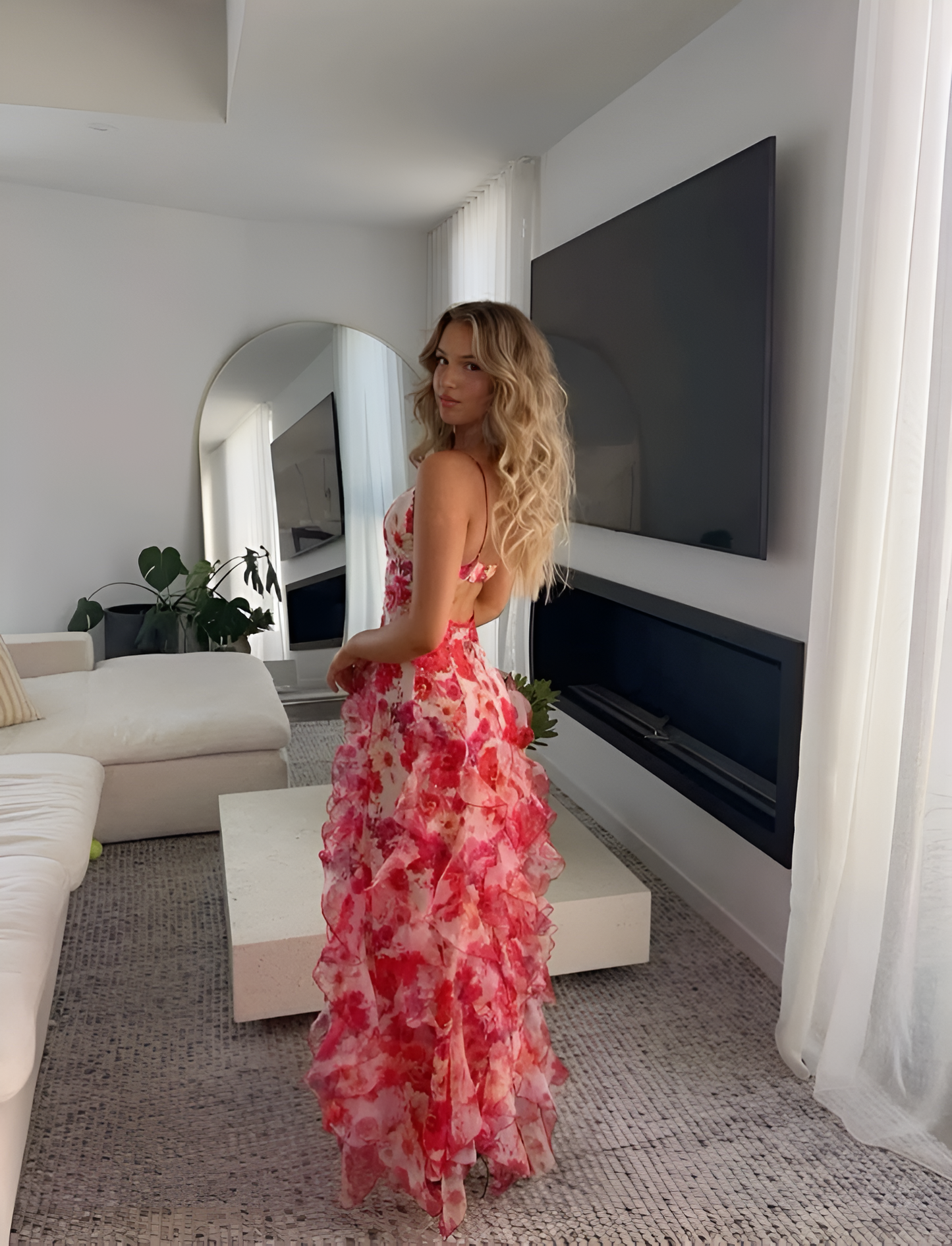 Image of Piper | Women's Spaghetti Strap Floral Maxi Dress