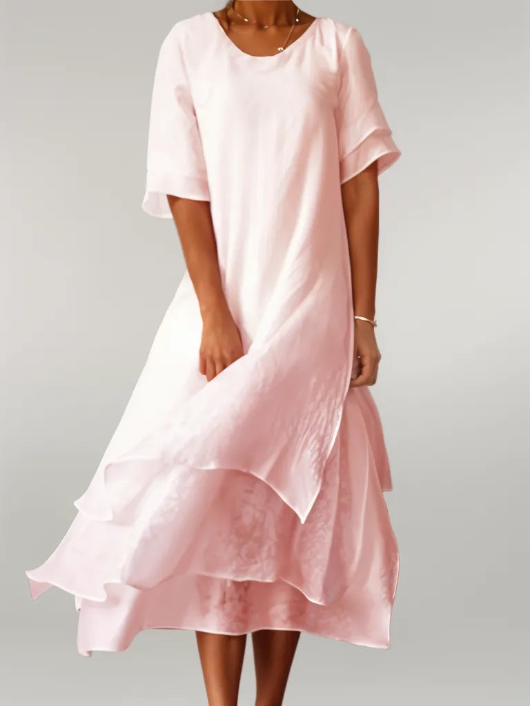 Image of Piper | Women's Tiered A-Line Midi Dress