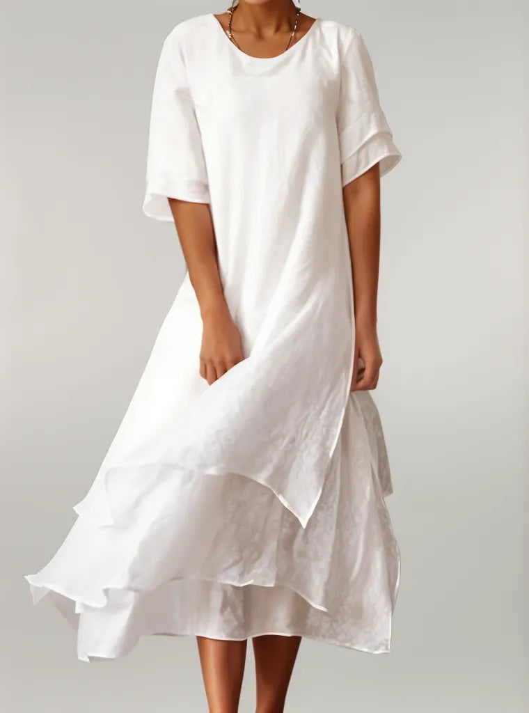 Image of Piper | Women's Tiered A-Line Midi Dress