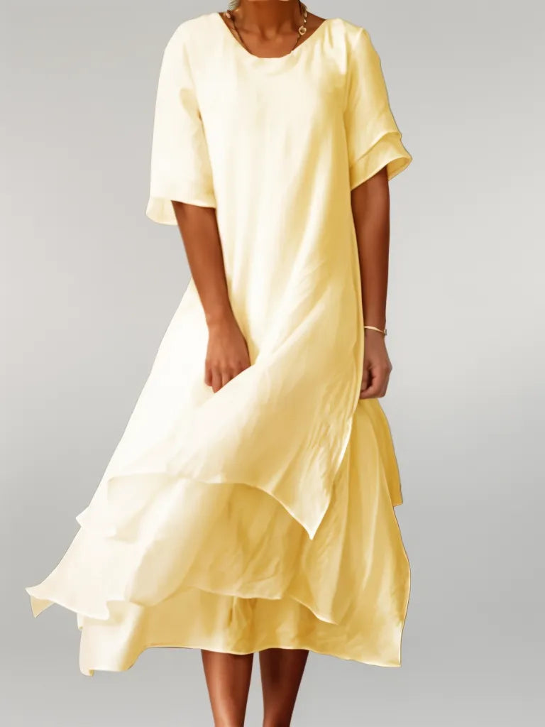 Image of Piper | Women's Tiered A-Line Midi Dress