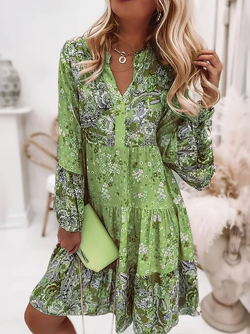 Image of Piper | Women's V-Neck Mini Tiered Dress