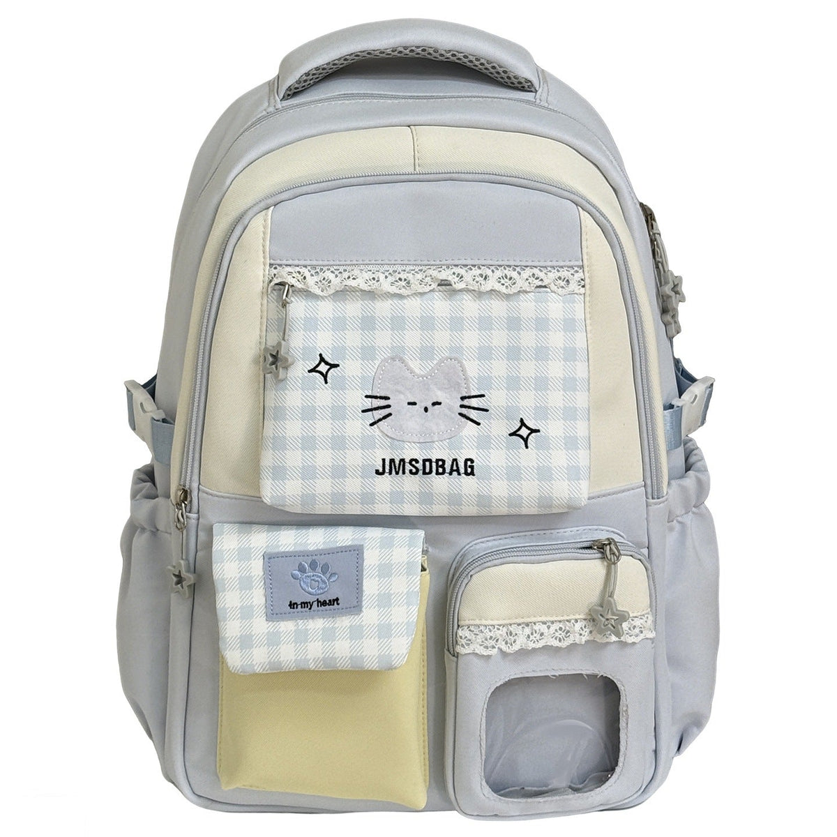 Playful Patterned Cat Design School Backpack