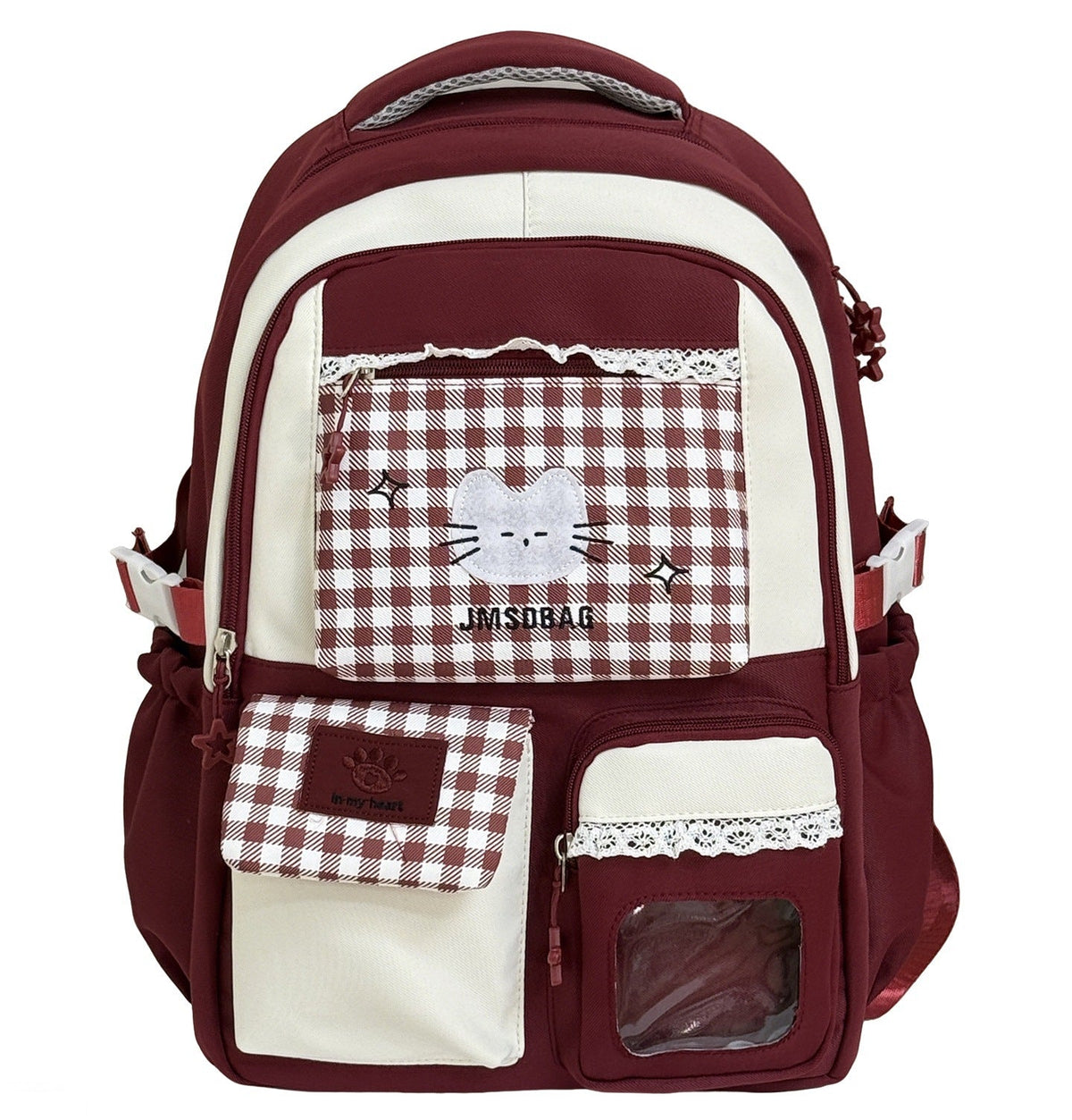 Playful Patterned Cat Design School Backpack