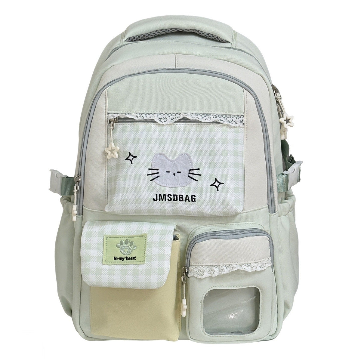 Playful Patterned Cat Design School Backpack