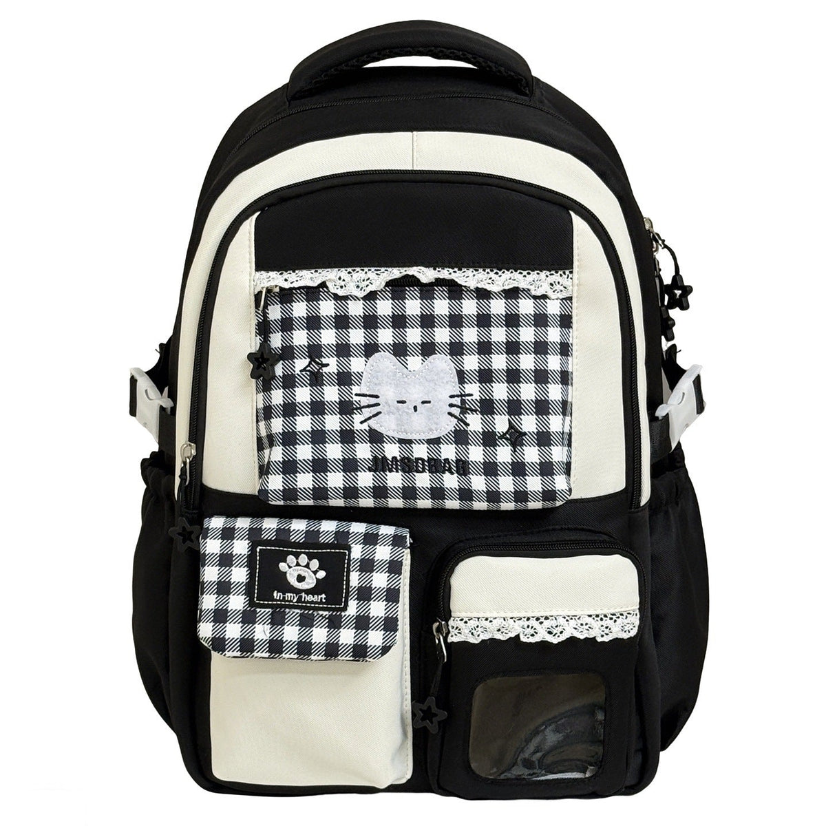 Playful Patterned Cat Design School Backpack