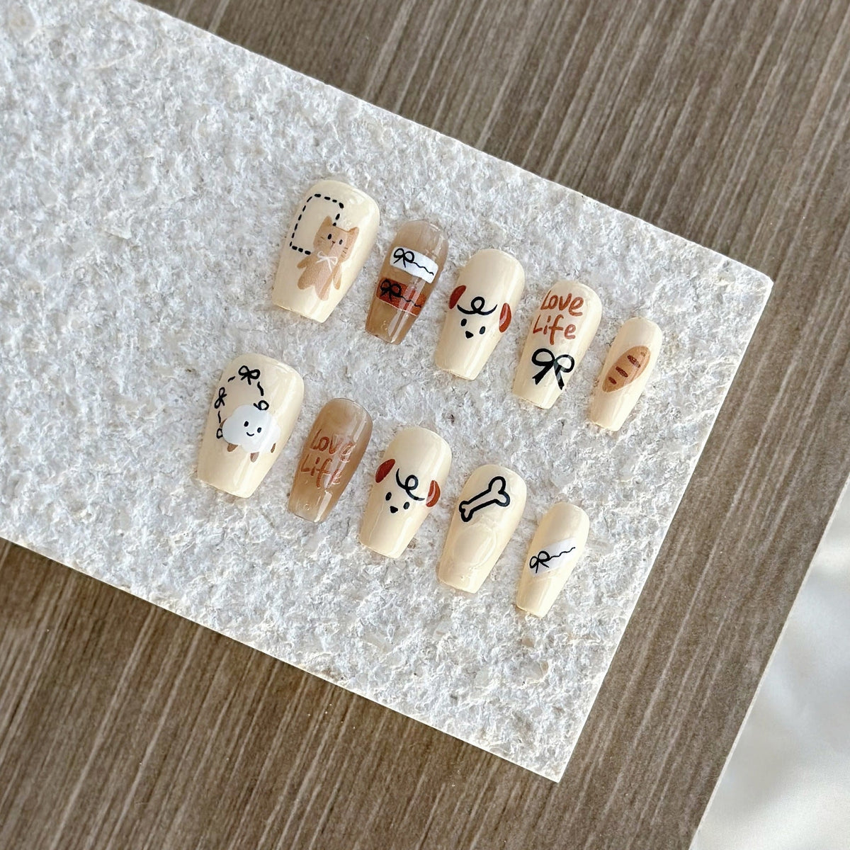 Playful Themed Press-On Nail Art Set