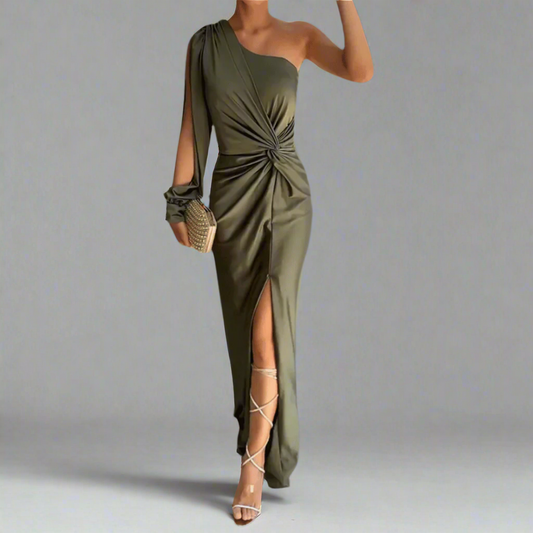Image of Polly | Women's One-Shoulder Maxi Dress