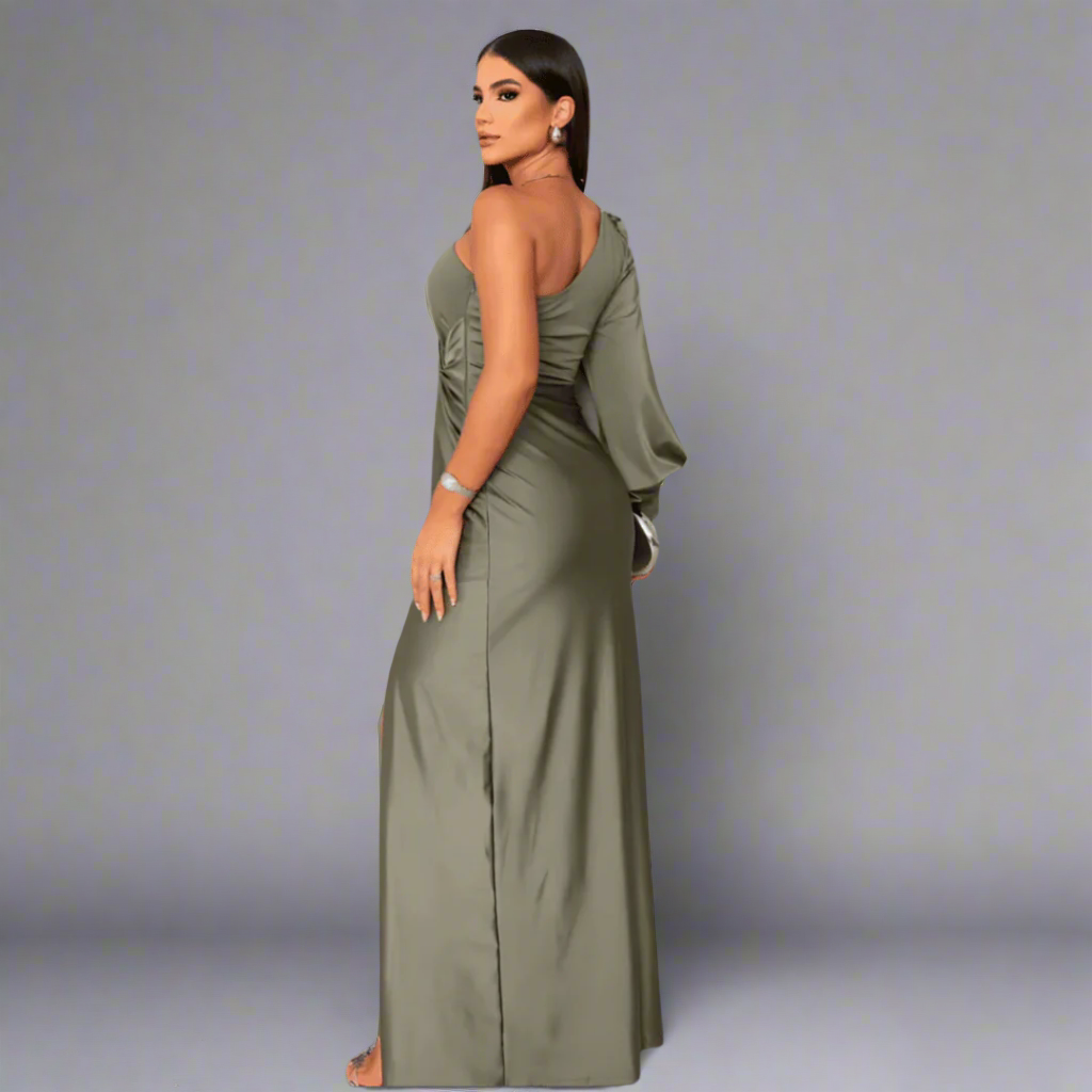 Image of Polly | Women's One-Shoulder Maxi Dress