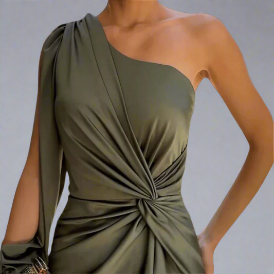 Image of Polly | Women's One-Shoulder Maxi Dress