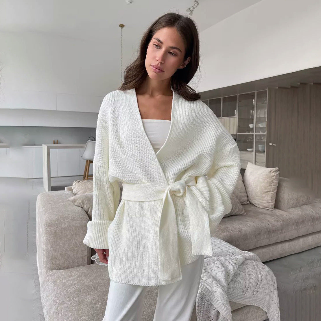 Image of Polly | Women's Ribbed Knit Wrap Sweater