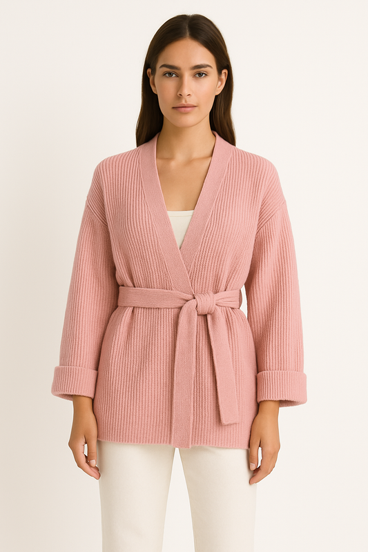Image of Polly | Women's Ribbed Knit Wrap Sweater