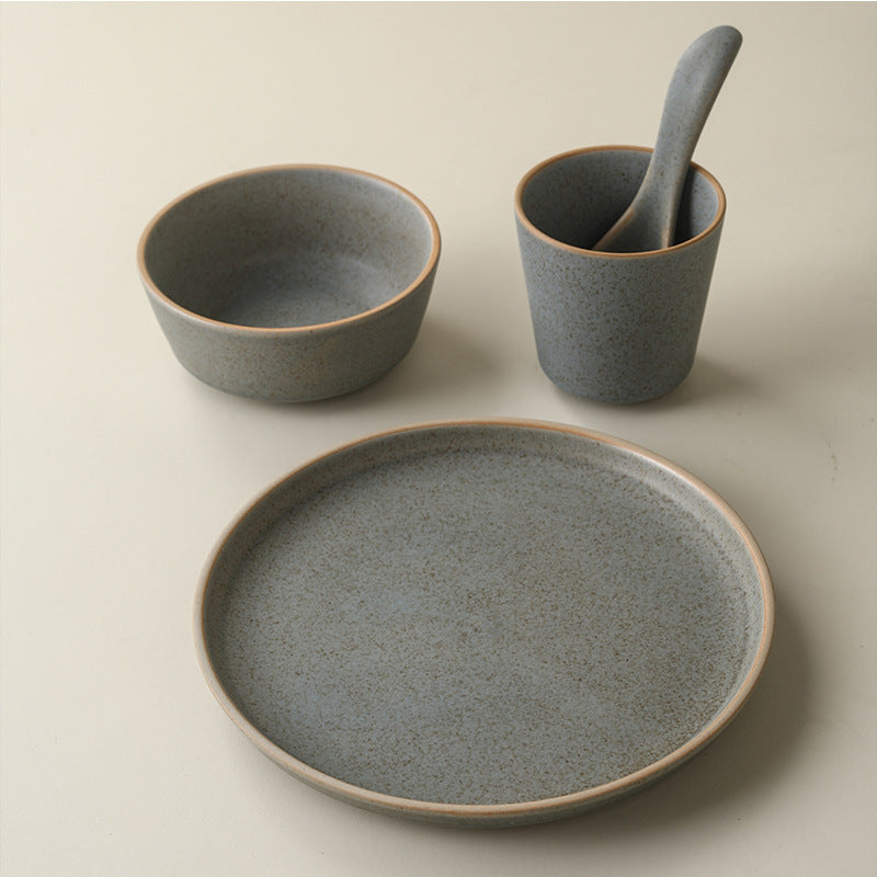 Porcelain Dinnerware Set with Gold Rim