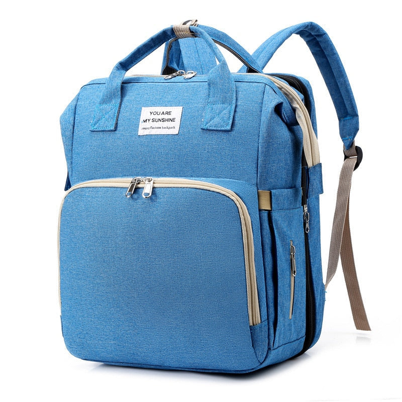 Portable Baby Bed & Nappy Bag - Multifunction Travel Backpack