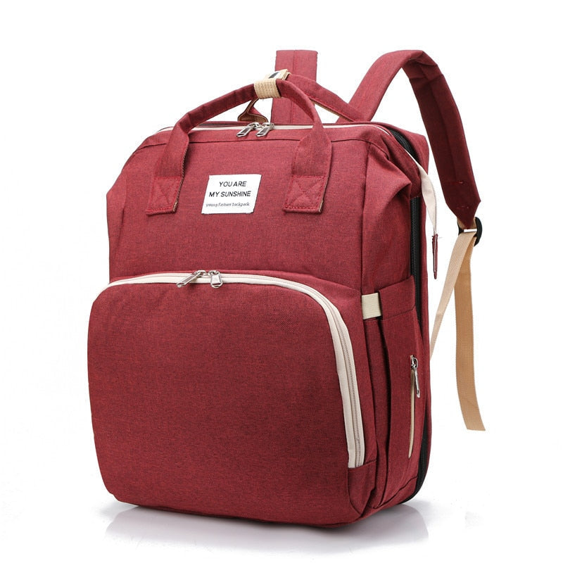 Portable Baby Bed & Nappy Bag - Multifunction Travel Backpack