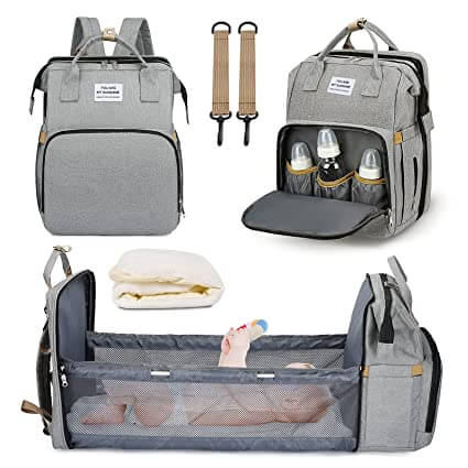 Portable Baby Bed & Nappy Bag - Multifunction Travel Backpack