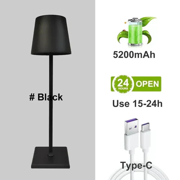 Portable Modern Aluminum Dimmable Table Lamp