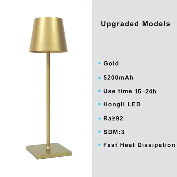 Portable Modern Aluminum Dimmable Table Lamp