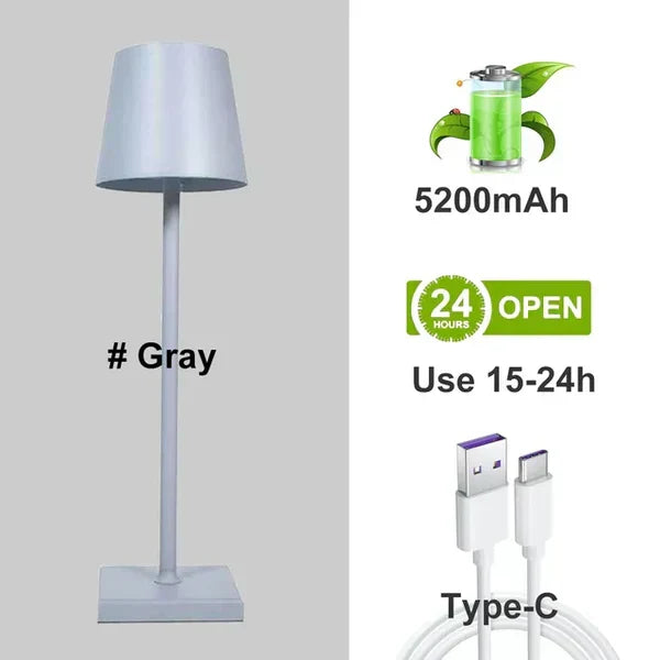 Portable Modern Aluminum Dimmable Table Lamp