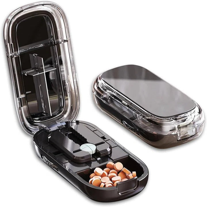 Portable Pill Cutter and Splitter with Stainless Steel Blade
