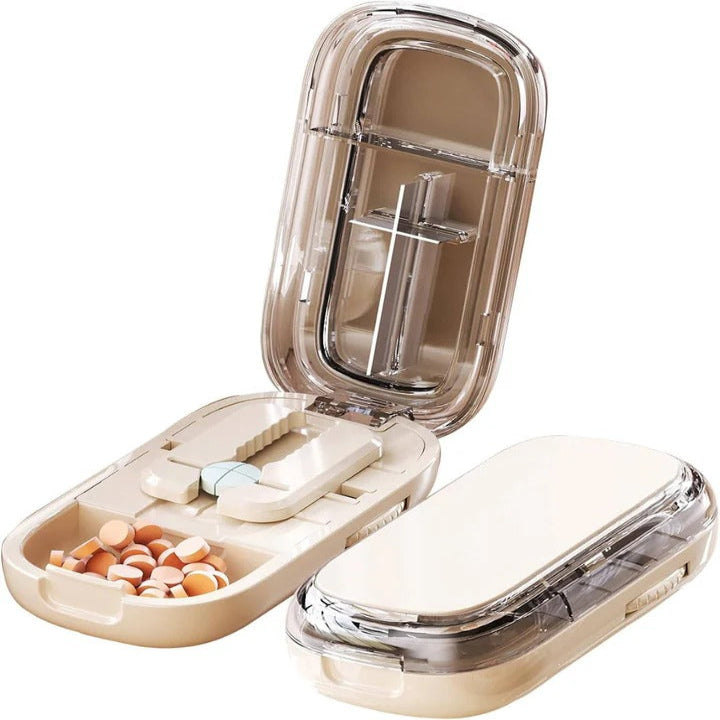 Portable Pill Cutter and Splitter with Stainless Steel Blade