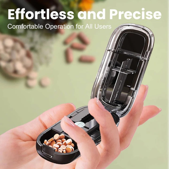 Portable Pill Cutter and Splitter with Stainless Steel Blade