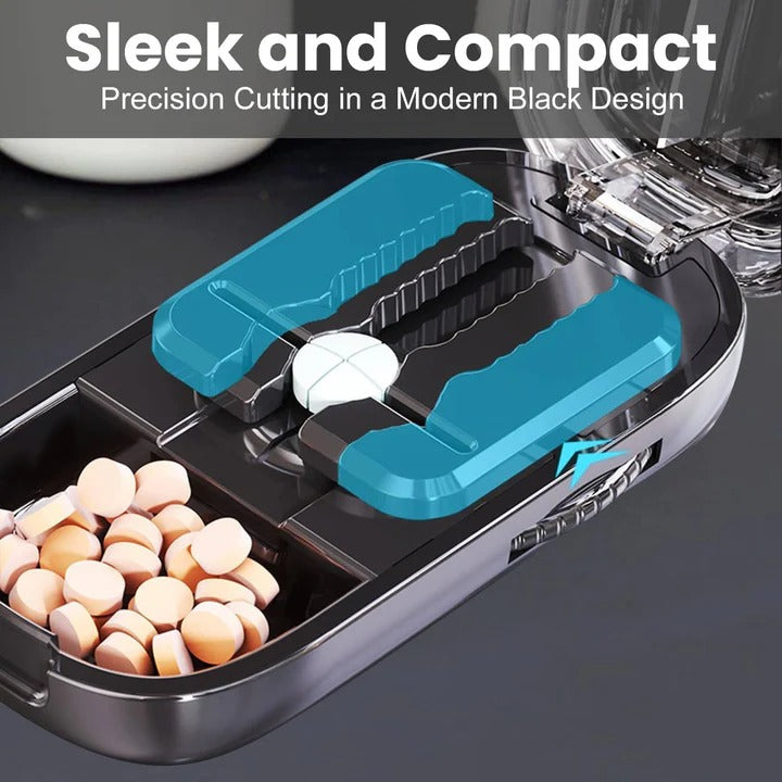 Portable Pill Cutter and Splitter with Stainless Steel Blade