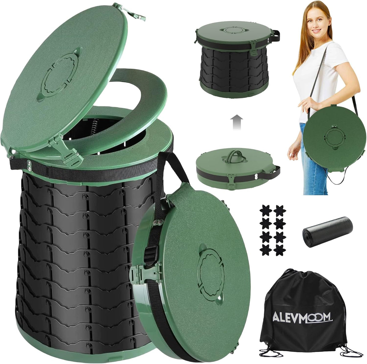 Portable Toilet with Adjustable Height