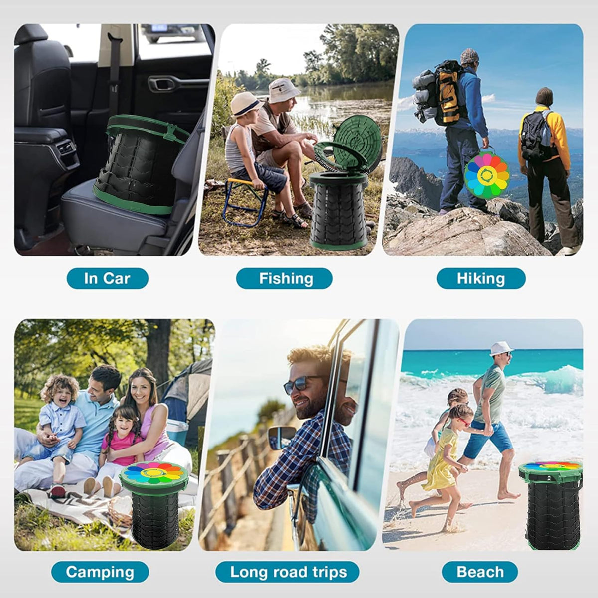 Portable Toilet with Adjustable Height