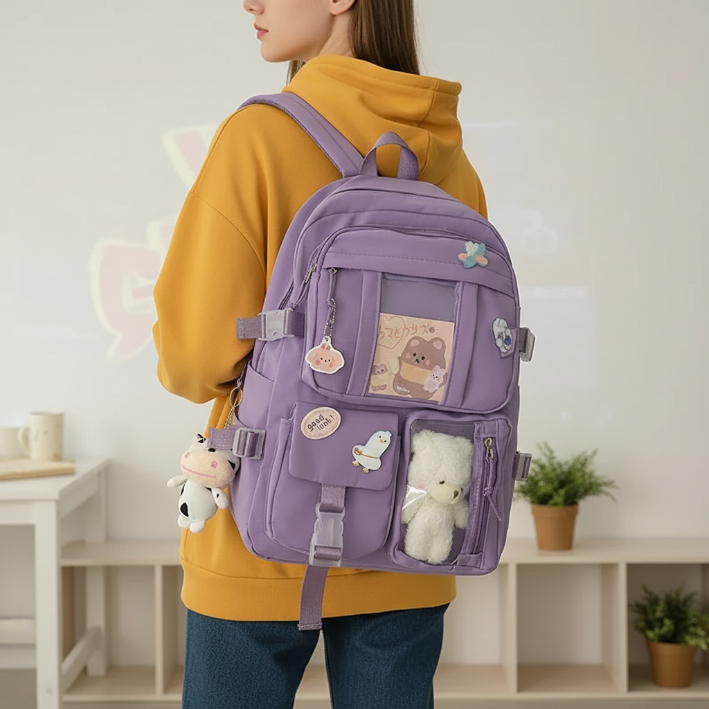 Preppy Style Student Backpack